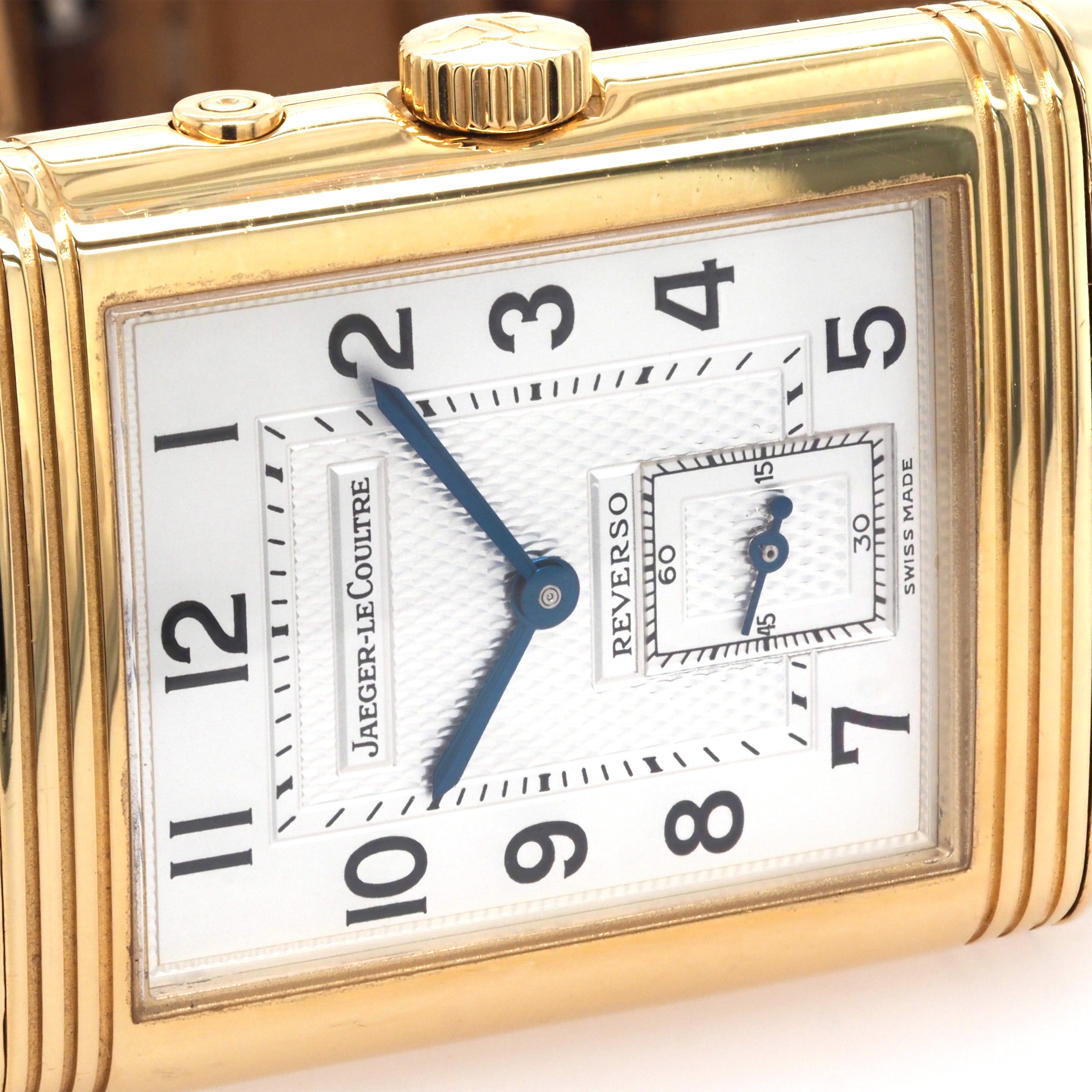 Jaeger LeCoultre Reverso 18ct Yellow Gold Automatic Watch c.2000 Ogden Of Harrogate