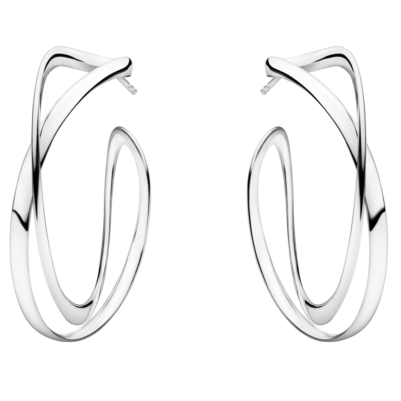 INFINITY EARHOOPS - STERLING SILVER - LARGE - 3539267